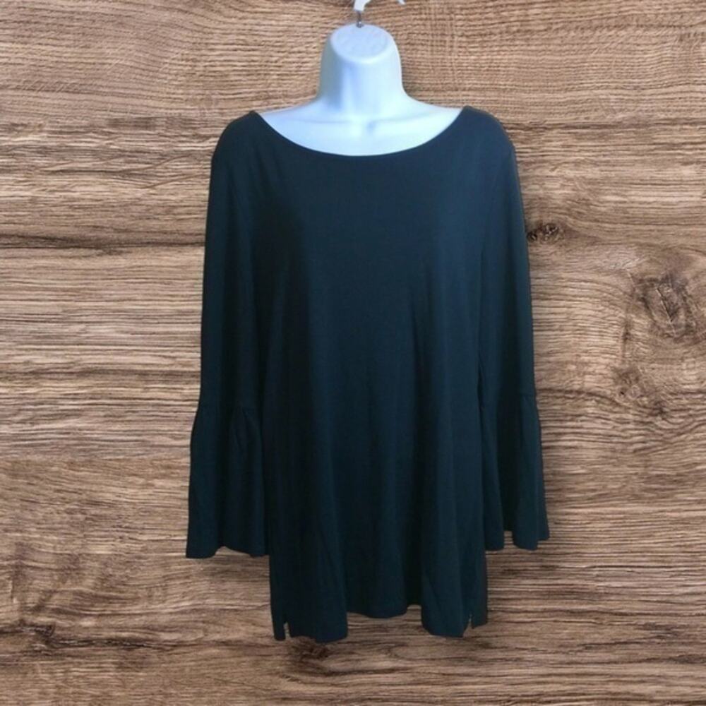 Tyler Boe black bell sleeve 3/4 top. XL stretch.